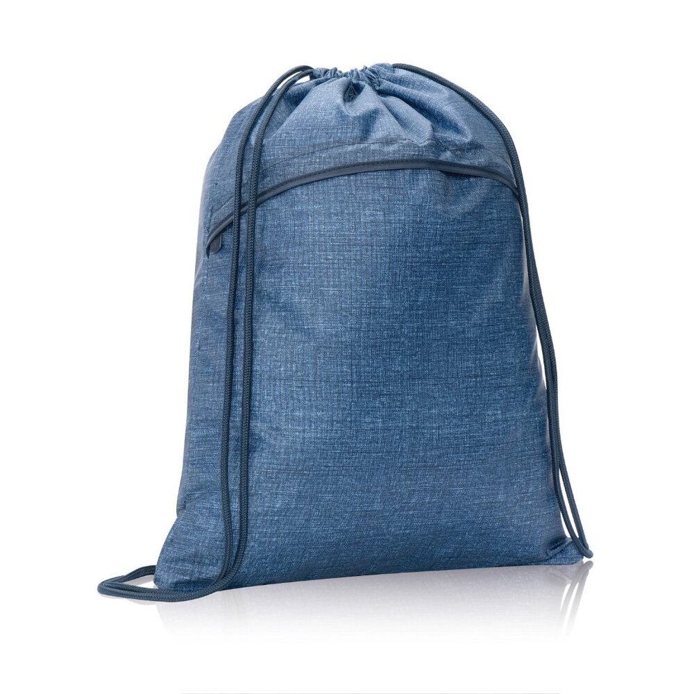 Cinch Sac - Blue Crosshatch